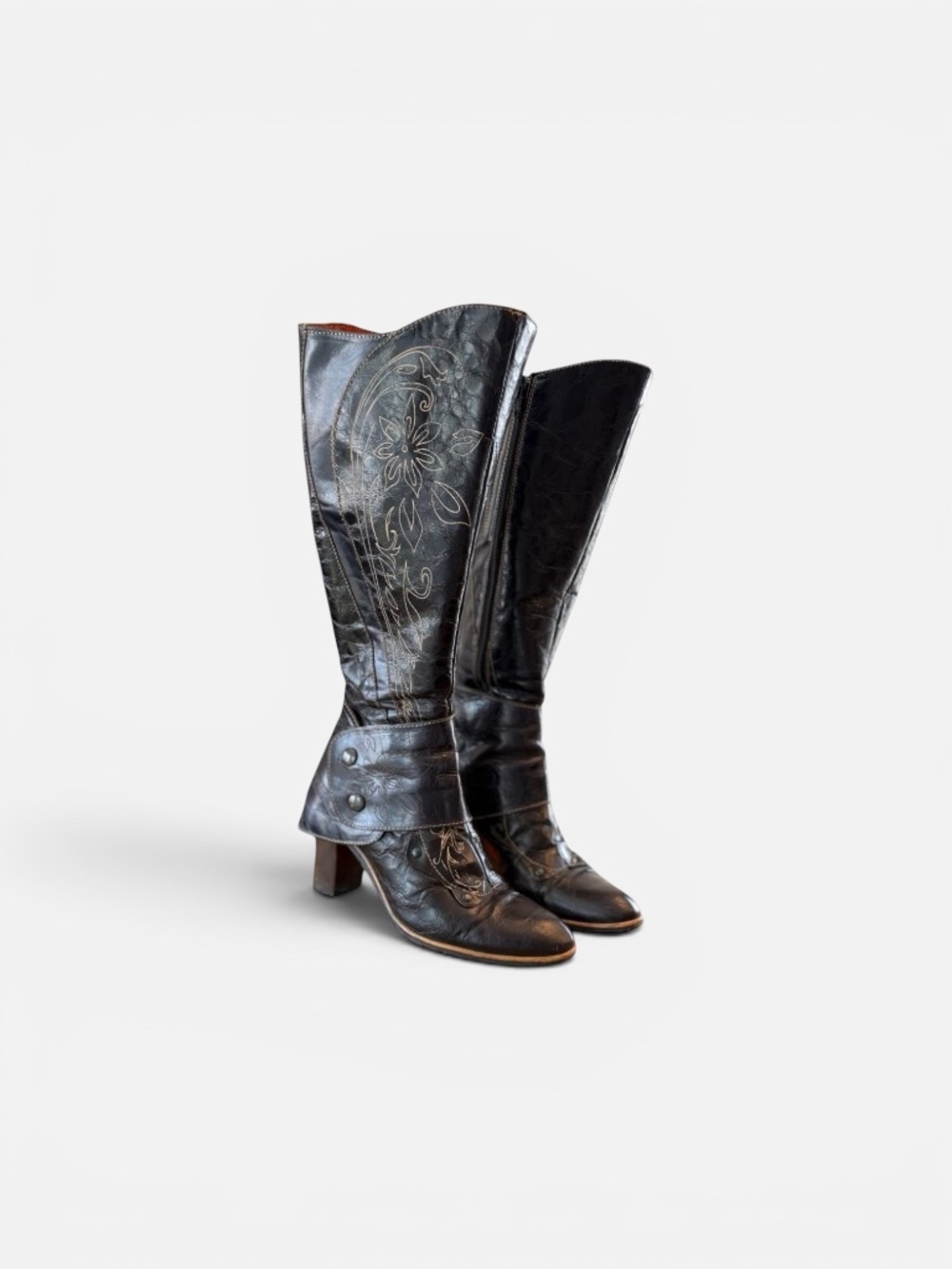 Eject 'Spats' Leather Heeled Boots w/ Box – Size 36